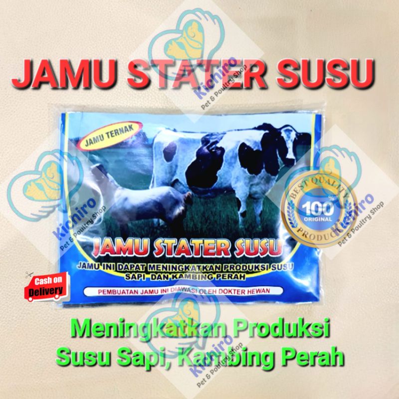 Jamu Stater Susu Isi Sekitar 150 gram Kurnia Makmur Vet Meningkatkan Produksi Susu Untuk Hewan Sapi 