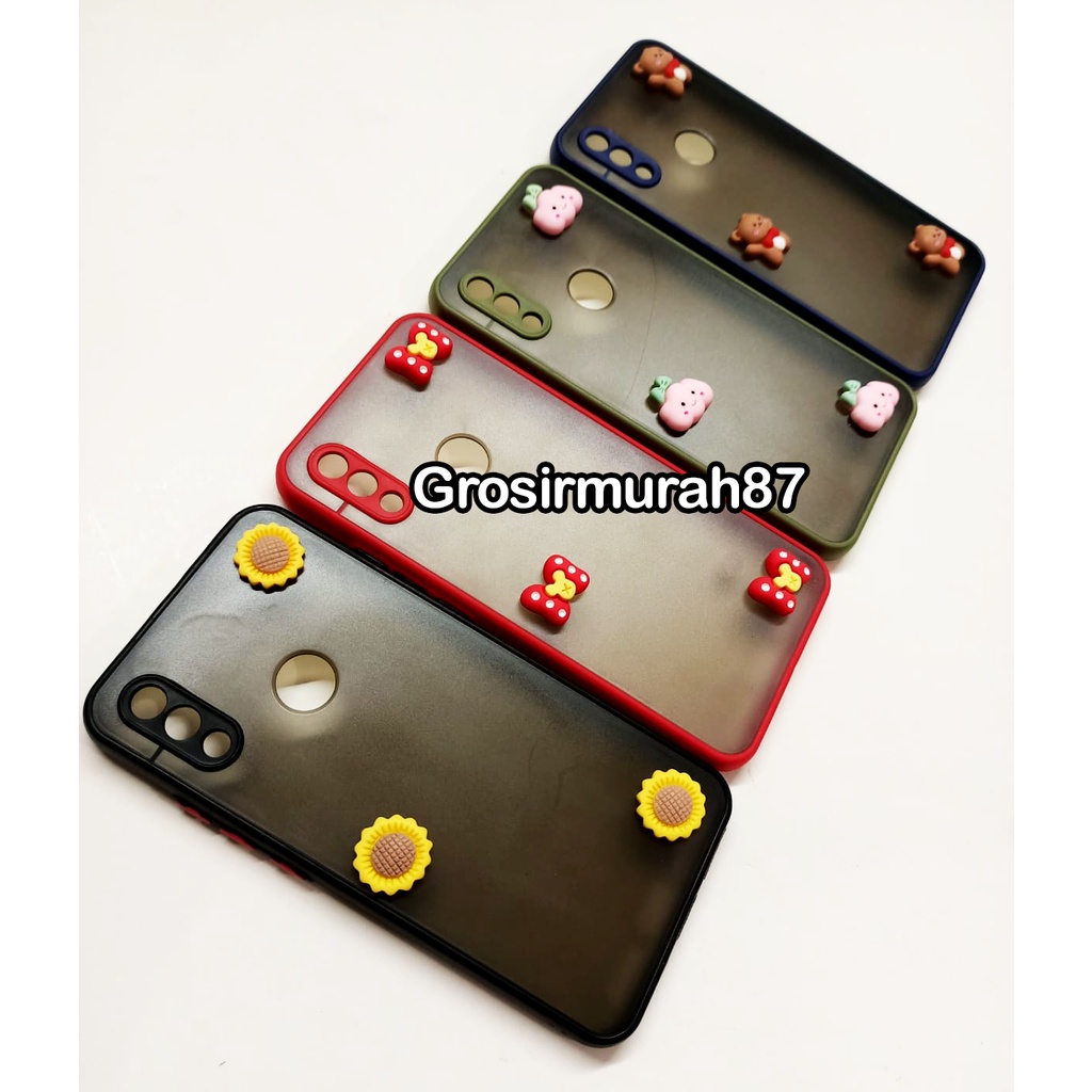 candy macaron softcase case tebal kondom hp Redmi 7 Pink maroon kuning hitam navy