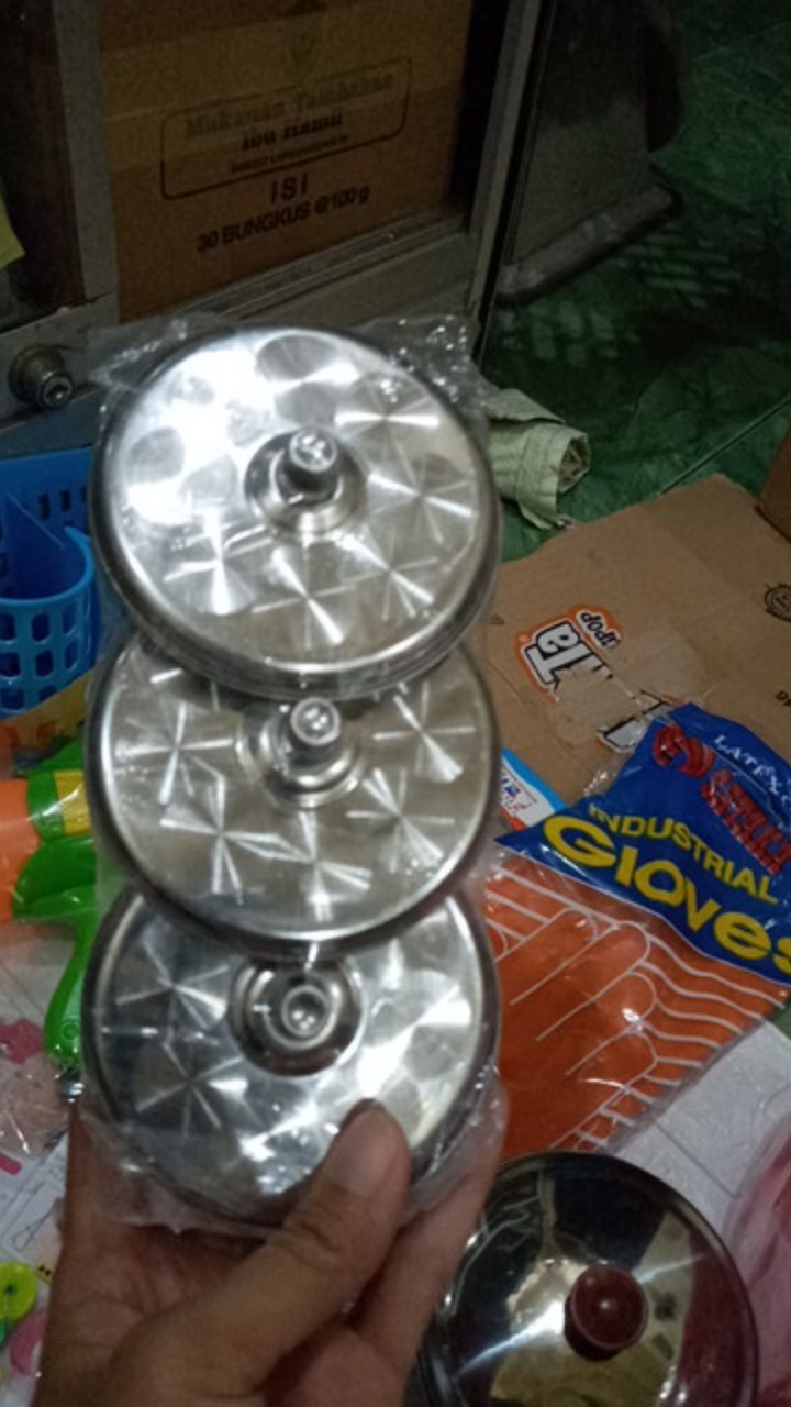 Tutup Gelas Stainless Isi 6 Pcs