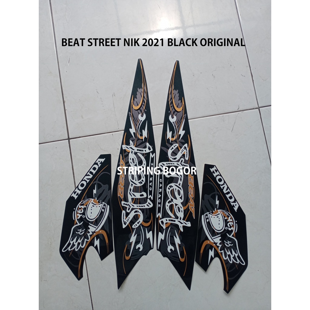 Striping Stiker Motor Honda Beat Street 2021 Black