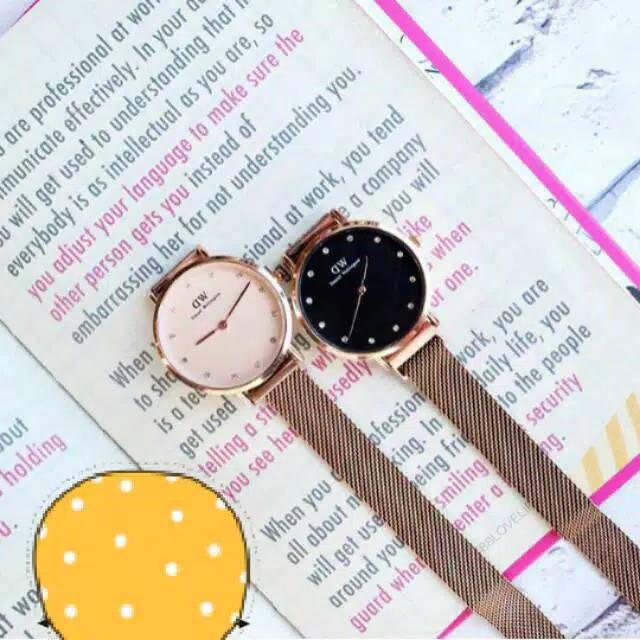 Jam Tangan Wanita Korea DWE Diamond Strap Magnetik