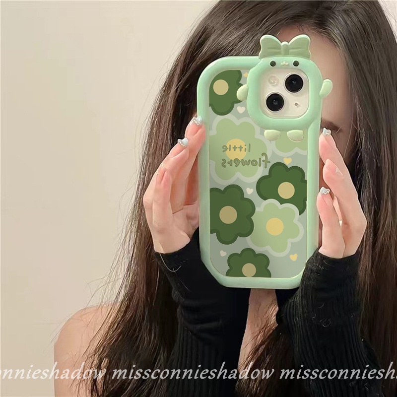 Soft Case TPU Motif Kartun Bunga 3D Untuk iPhone 7 8 6 6S Plus XR 11 12 13 14 Pro MAX 7 Plus 8 Plus X XS MAX