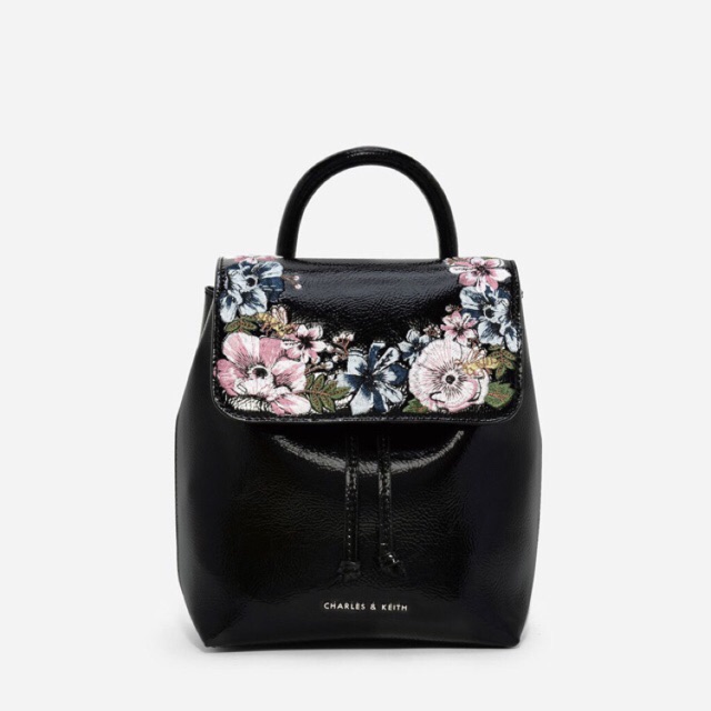 charles and keith backpack brown