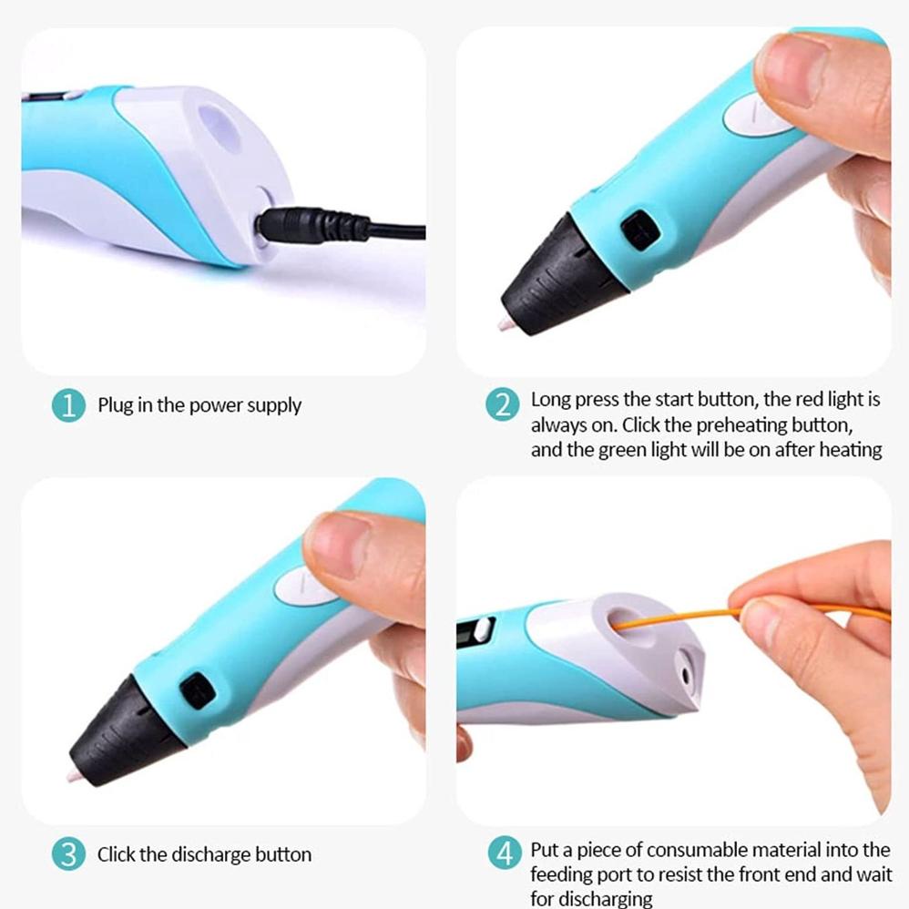 

3D Printing Pen / Pena 3D Murah Drawing Lukis Abs Filamen Mainan Diy/ 3D Pen Printing Murah Berkualitas/ 3D Stereoscopic Printing Pen/ Pena 3D Printing Mainan Diy Hadiah Ulang Tahun Pena Gambar 3D/ Pen 3D Printing Printer Art Pen Making Doodle Arts&Crafts