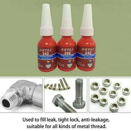 

LOCKTITE NUT LOCKER THREAD / LEM BAUT DETAI 242 / SUPER GLUE / LOCK NUT DETAI 10ML