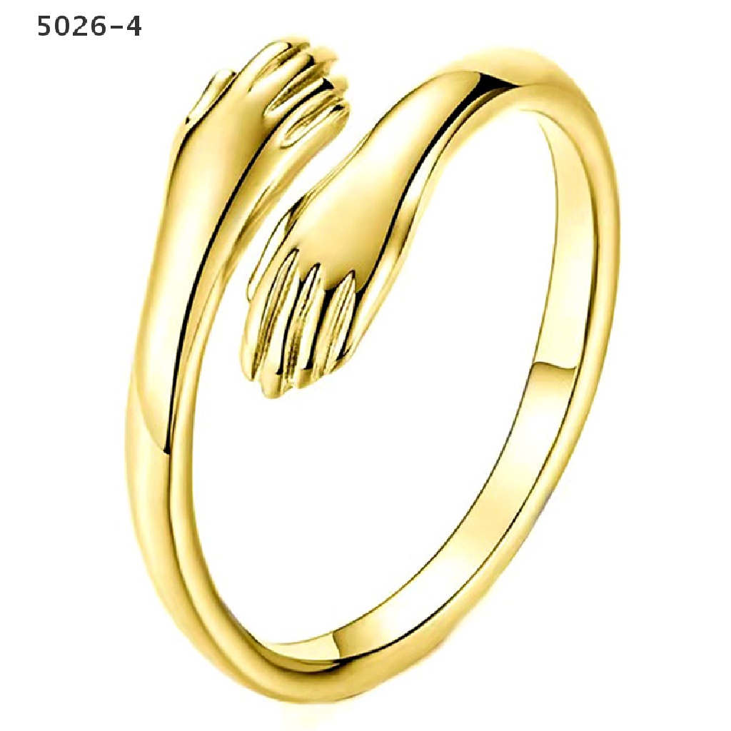 5026-4 925 sterling silver jewelry love hug ring retro fashion tide flow open ring 5026-4