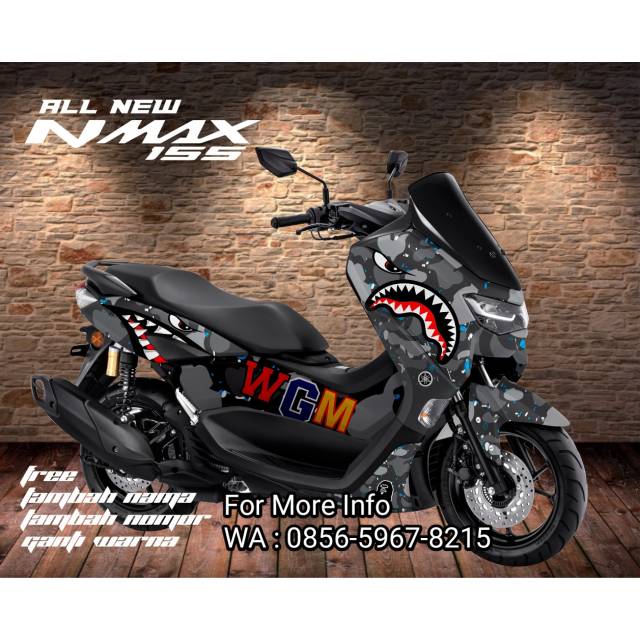 Decal nmax new 2020 bape wgm/abu abu