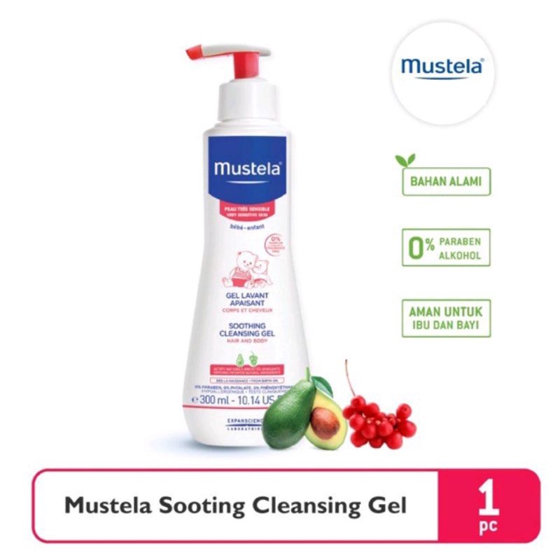 MUSTELA Gel Lavant Apaisant Cleansing Gel Hair and Body 300ml