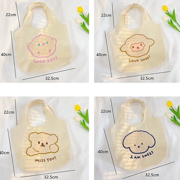 NAOMI - Tote Bag Shinaya Impor Canvas Premium - Tas Cantik Cute - Totebag - tas tote bag - tas Wanita kantong belanja kantong shopping - Shina bag Murah Unik