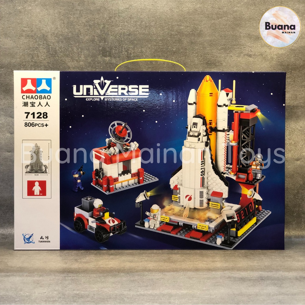 BRICKS CHAOBAO ASTRONOUT UNIVERSE SPACE SHIP ROKET NASA ASTRONOT MAINAN EDUKASI ANAK COWO CEWE BRICK BLOCK 7128