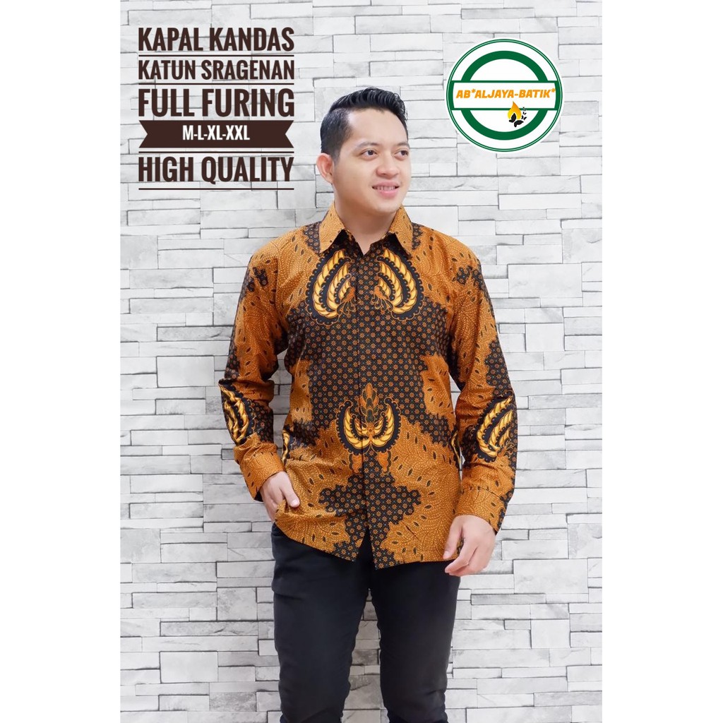 KAPAL KANDAS ALJAYA KEMEJA BATIK SOLO PRIA LENGAN PANJANG PENDEK LAPIS FURING ATASAN PREMIUM MODERN KATUN HALUS PARAMARTA TAKO SAWUNG  GALING  YUDISTIRA  BINTANG DELING WISMAYA TRUNTUM IRENGAN KETAMAN IJO GALING BIRU KEMBANG SAJEN HUTAMA PARANG LIRIS