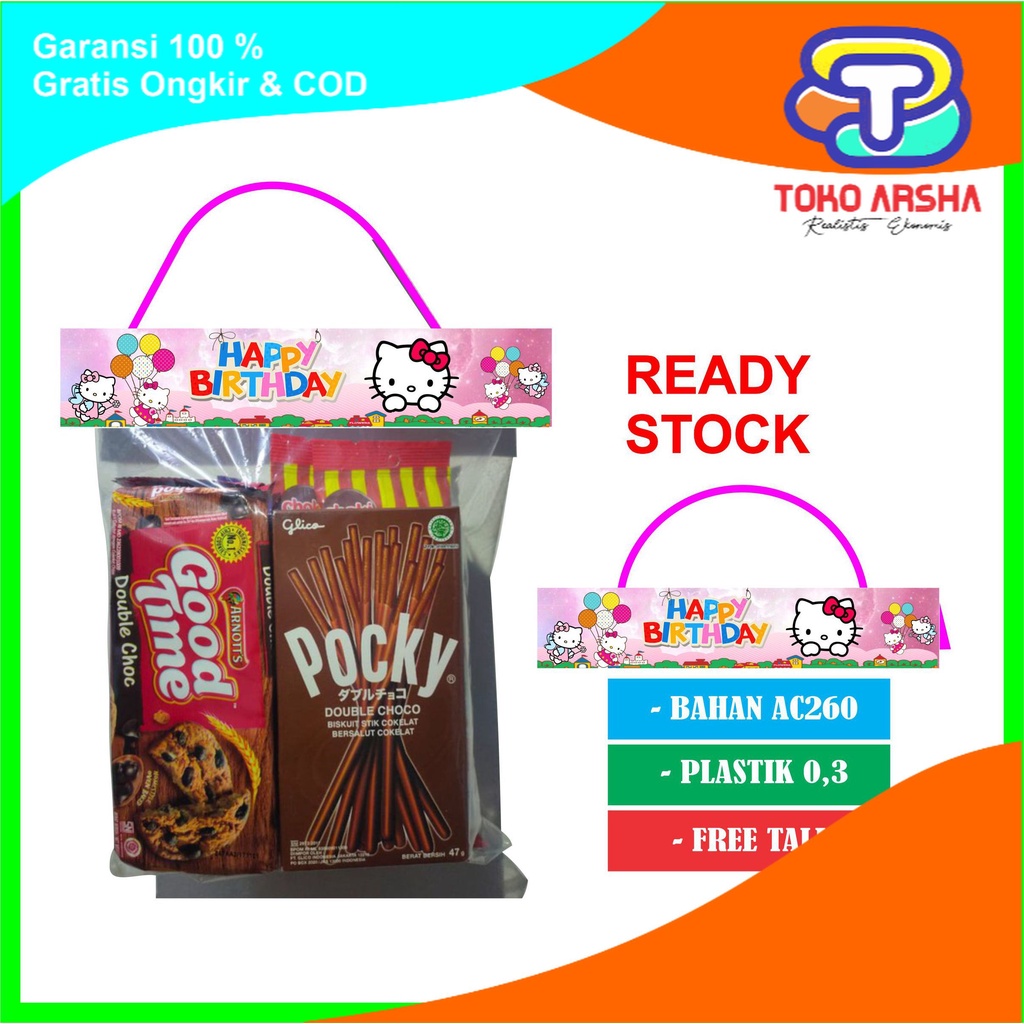 

bag tas label snack ultah goodiebag Toko Arsha