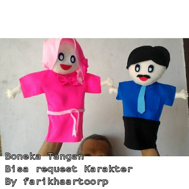 Boneka Tangan Flanel Profesi Bisa Request Karakter Kado Anak Shopee Indonesia