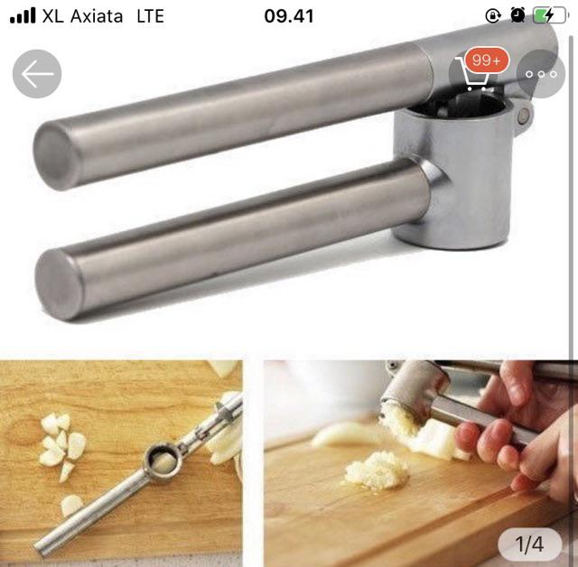 [951] Penghancur Pelumat Bawang Putih Stainless Steel - Garlic Press Onion Crusher