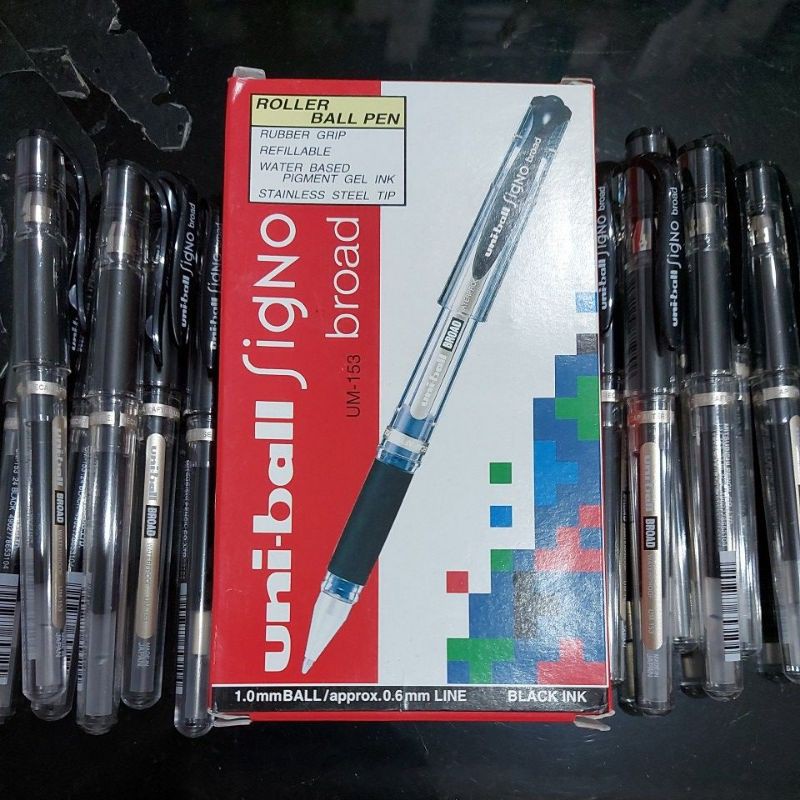 

roller ballpen uni-ball signo broad um-153 made in japan