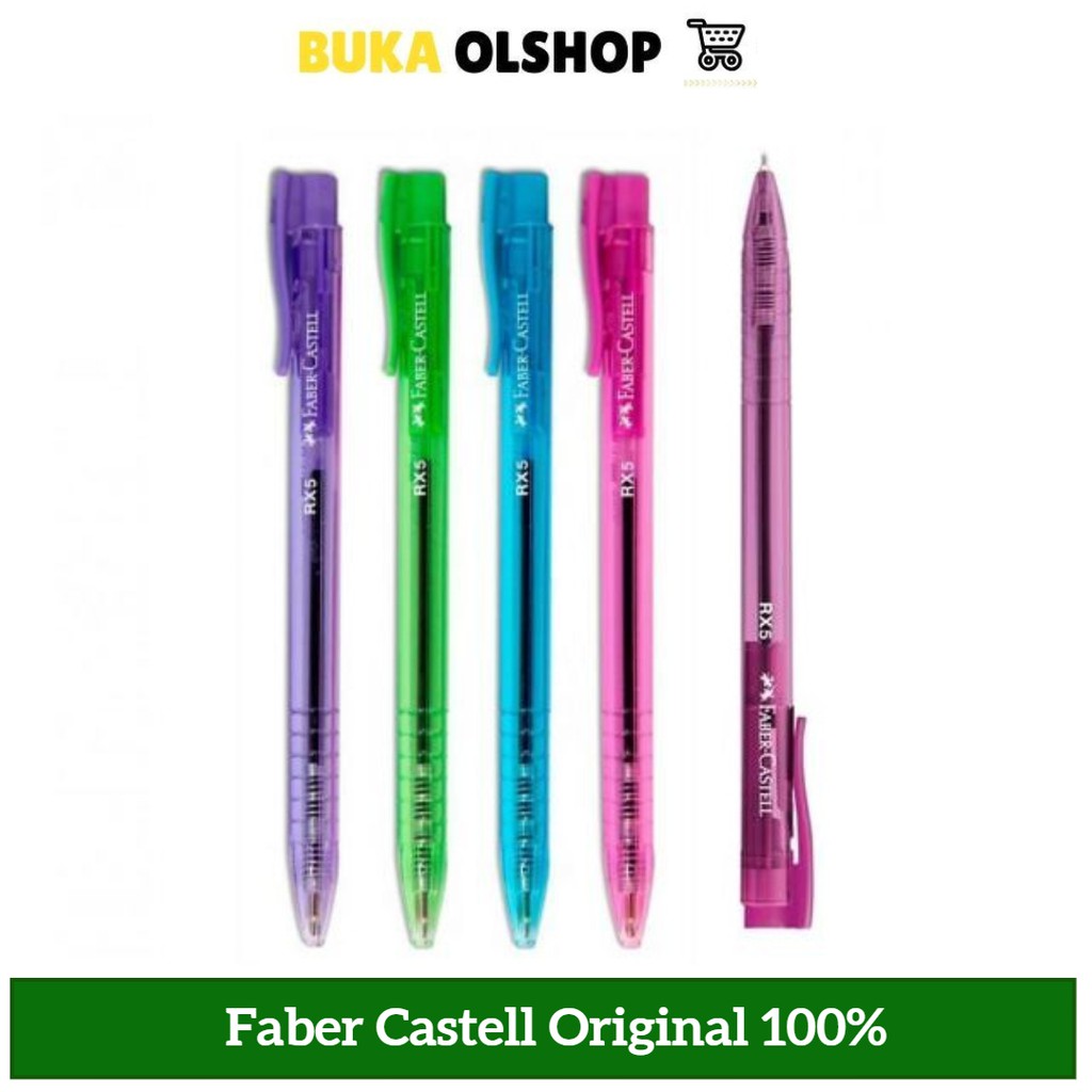 

Bolpoin Faber Castell RX5 Barel Hitam Satuan