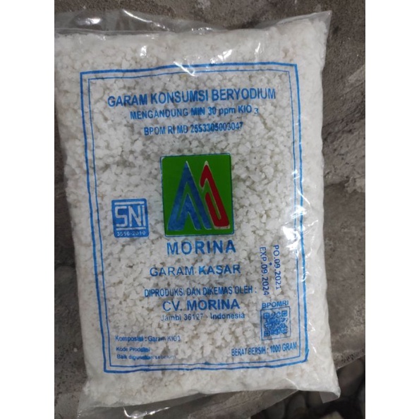 

garam kasar morina 1000 gram kasar isi 20 per pack