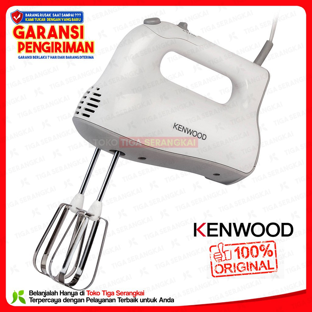 Kenwood HM520 Hand Mixer - Putih, 280W, 3 Kecepatan