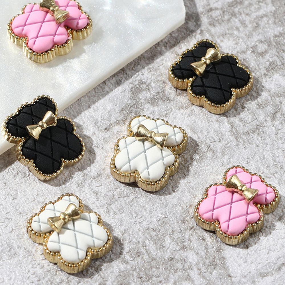 Fujia Manik-Manik Berlian Imitasi Bentuk Beruang 3D Gaya Jepang / Korea Untuk Dekorasi Nail Art DIY