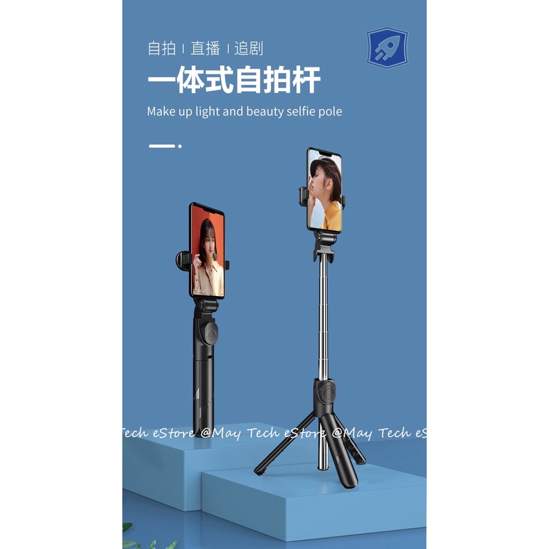 XT02 XT02P Bluetooth Tripod Wireless Remote / Tongsis Selfie Stick Vlog Live