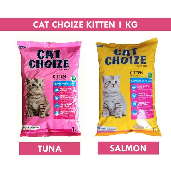 Cat Choize Kitten 1kg Makanan Anak Kucing Tuna With Milk Salmon With Milk Kering Paling Murah