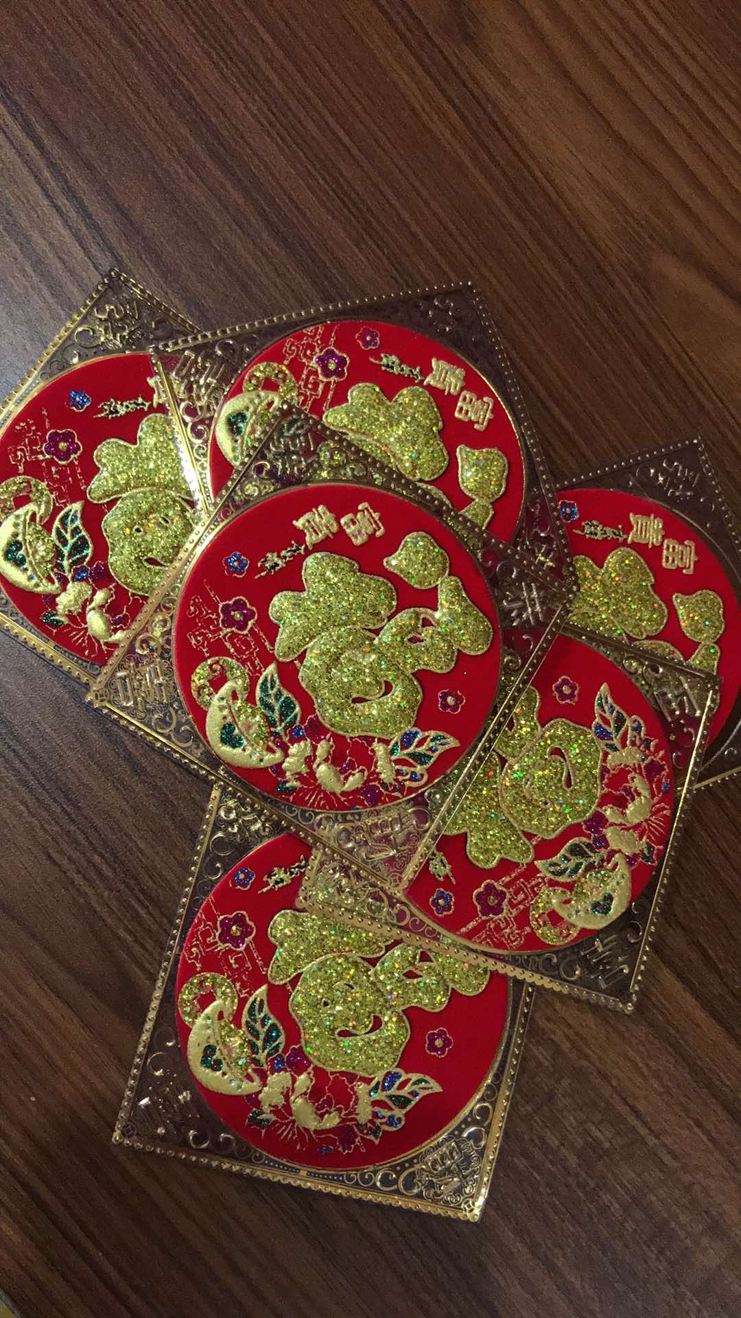 Tempelan Stiker Fu Kain Beludru Imlek Hiasan Dekorasi Rumah Fuk Hoki