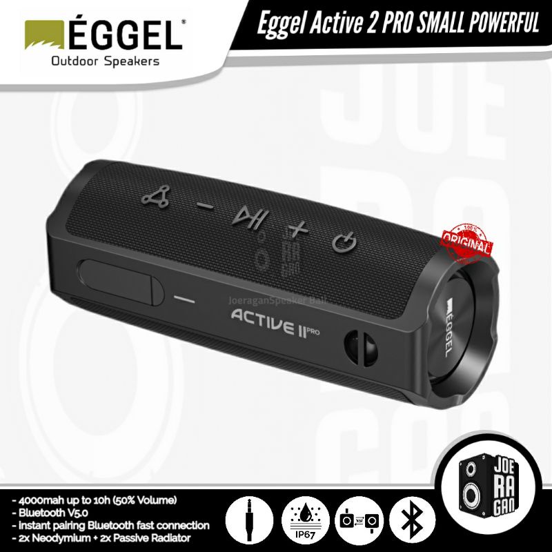 Eggel Active 2 Pro Waterproof Portable Bluetooth Speaker Original