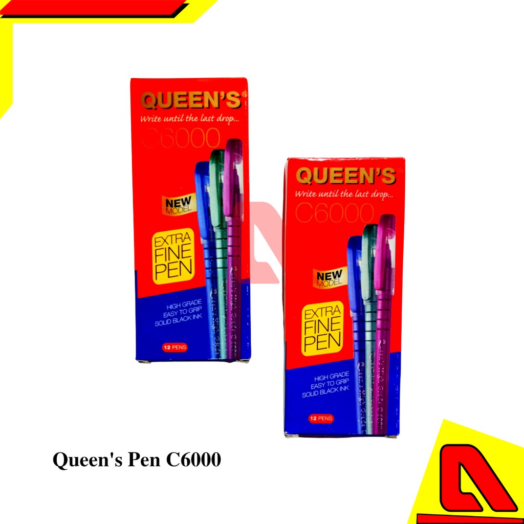 

PULPEN / POLPEN / BALLPOINT / BOLLPEN LILIN QUEENS C6000 MURAH ECER PAK