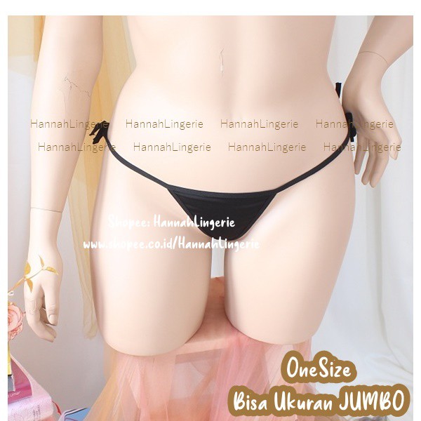 Gstring S M L XL XXL XXXL Original Hannah Lingerie Tali Samping Warna Merah Hitam Pink Putih GS 331