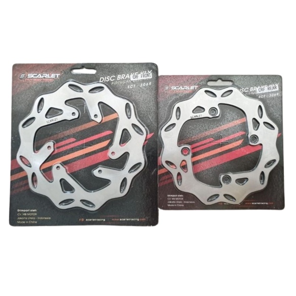 PIRINGAN SCARLET CRF 150 SET DEPAN BELAKANG DISC DEPAN BELAKANG CRF 150CC SCARLET RACING