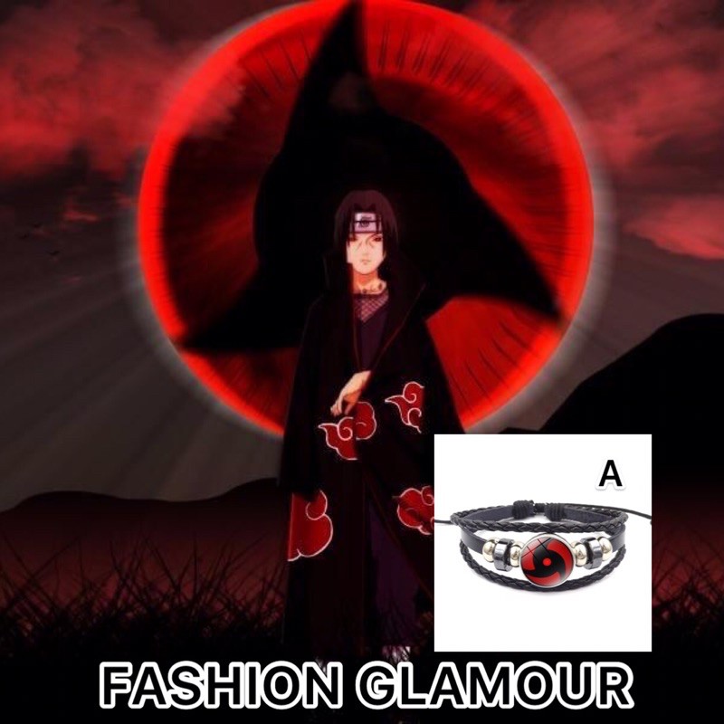 GELANG ANIME NARUTO SASUKE MADARA SHARINGGAN RINNEGAN UCHIHA ITACHI IMPORT 3D ORIGINAL