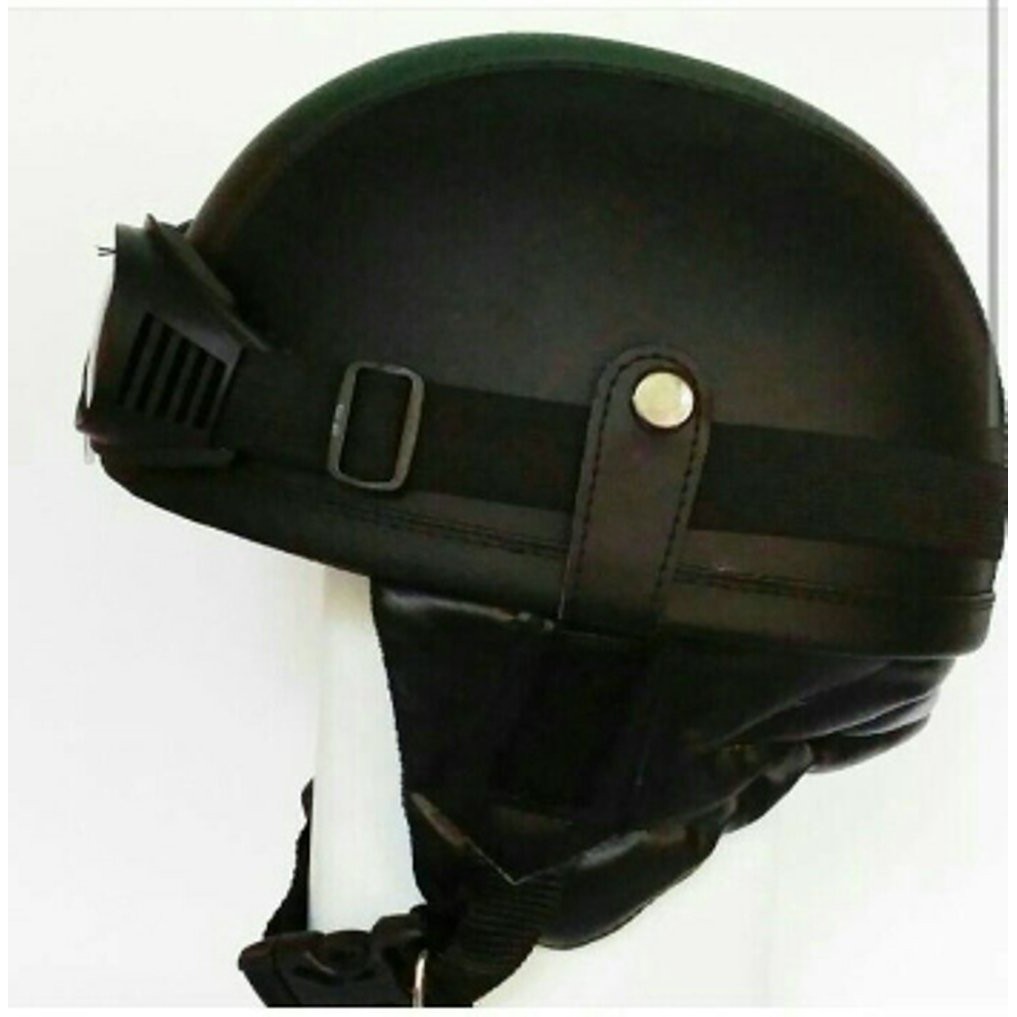 Helm Chips Kulit + Kacamata Retro Classic  Terlaris