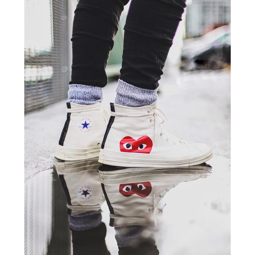 converse cdg high top white