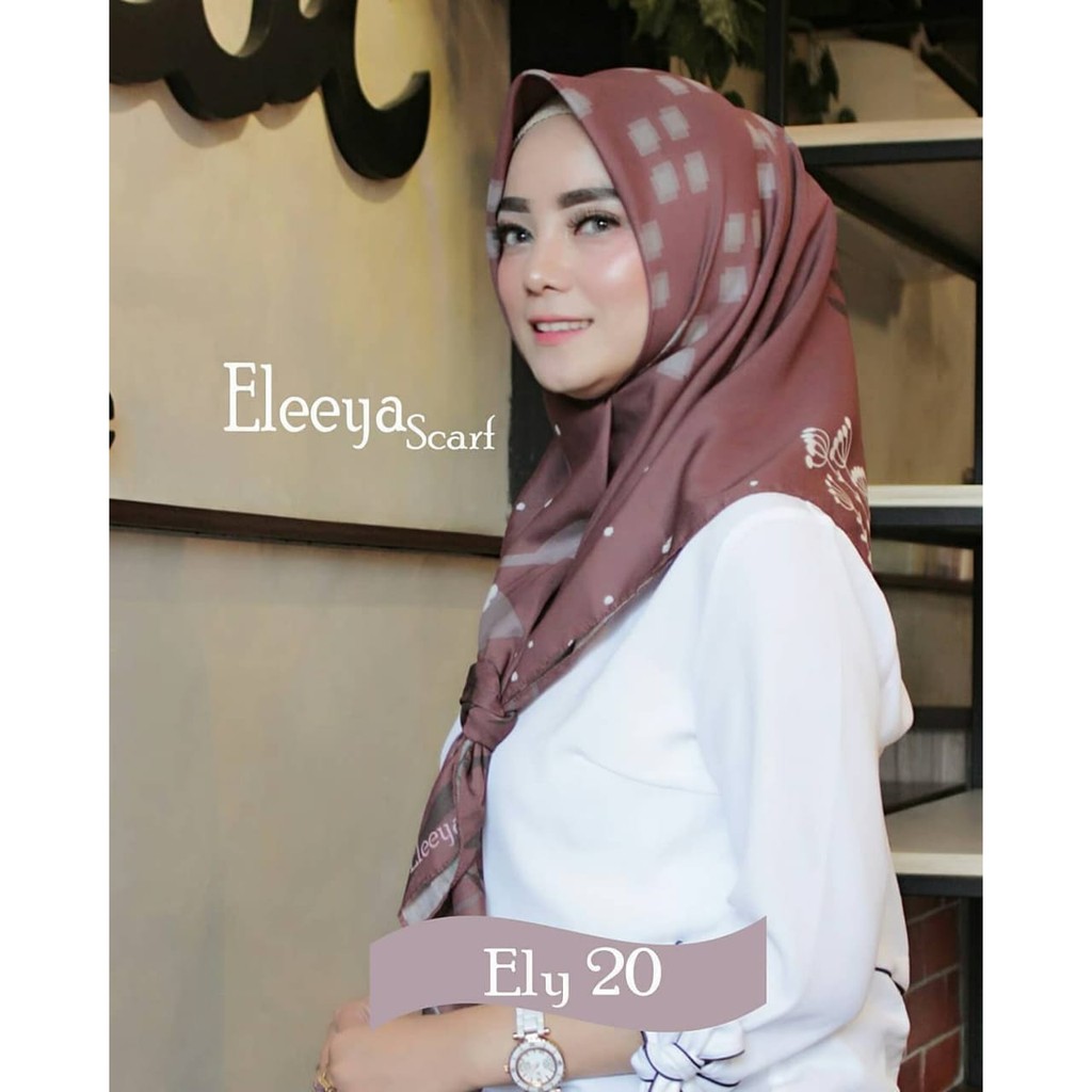 HIJAB SEGIEMPAT MOTIF ELY 20 II Eleeya Scarf