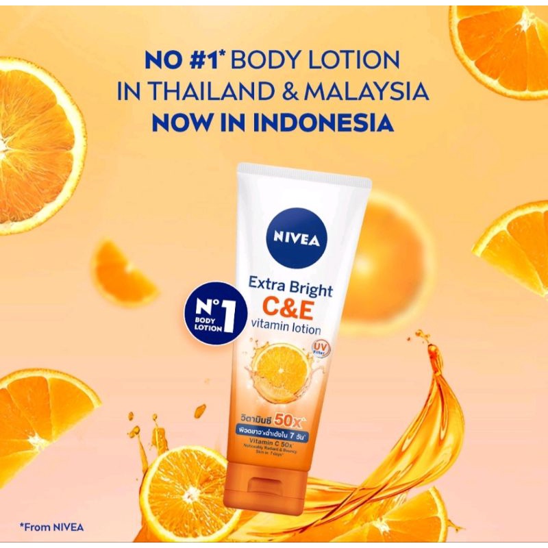 NIVEA EXTRA BRIGHT C&amp;E SERUM BODY LOTION EXTRA VITAMIN C &amp; E