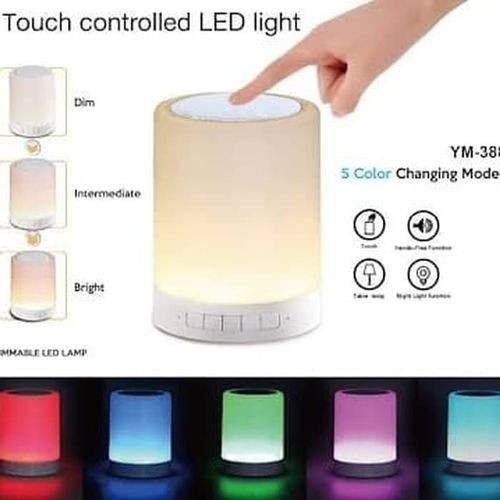 Speaker Bluetooth CL-671 Smart Touch RGB Nigh Light Lamp LED Disco CL671 Music Lampu Tidur