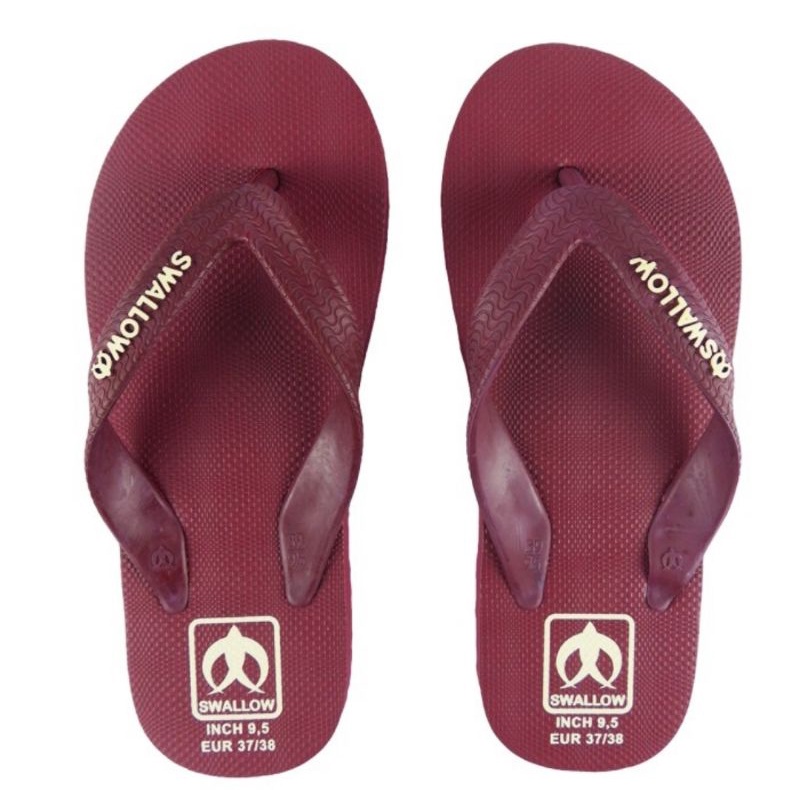 Sandal jepit Swallow Legian Maroon nomor 9.5