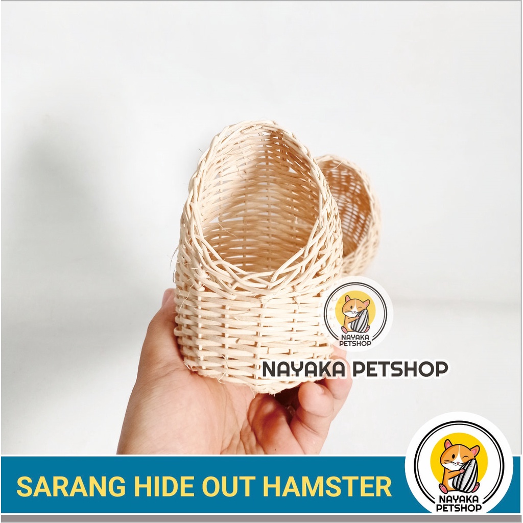 Sarang Rotan Hamster Hideout Hide out Hamster Mini Bed Sugar Glider Tempat Tidur Ranjang Tupai