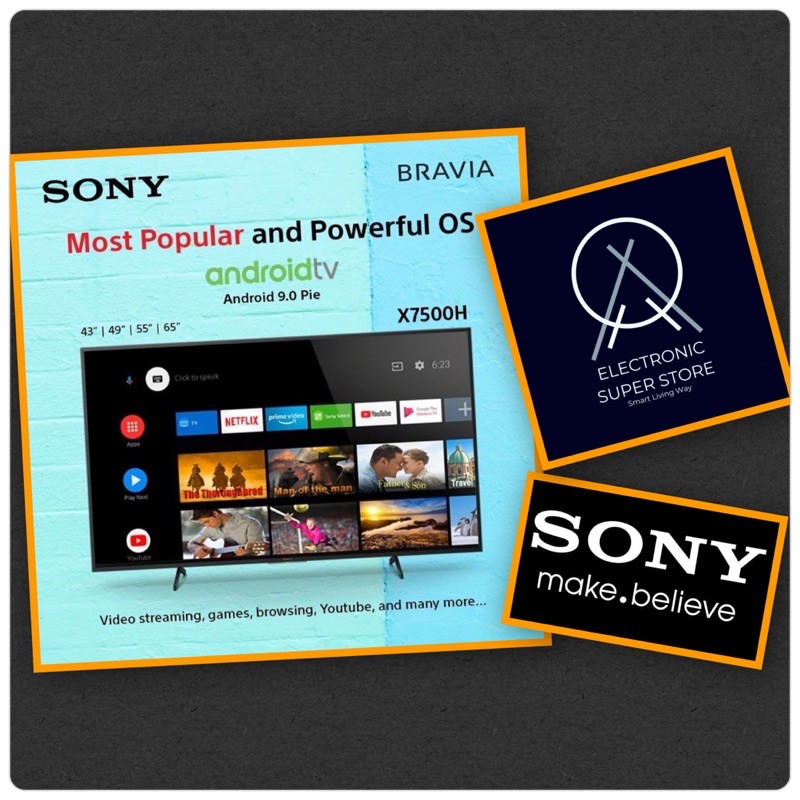 TV LED SONY BRAVIA KD-49X7500H SMART TV 4K