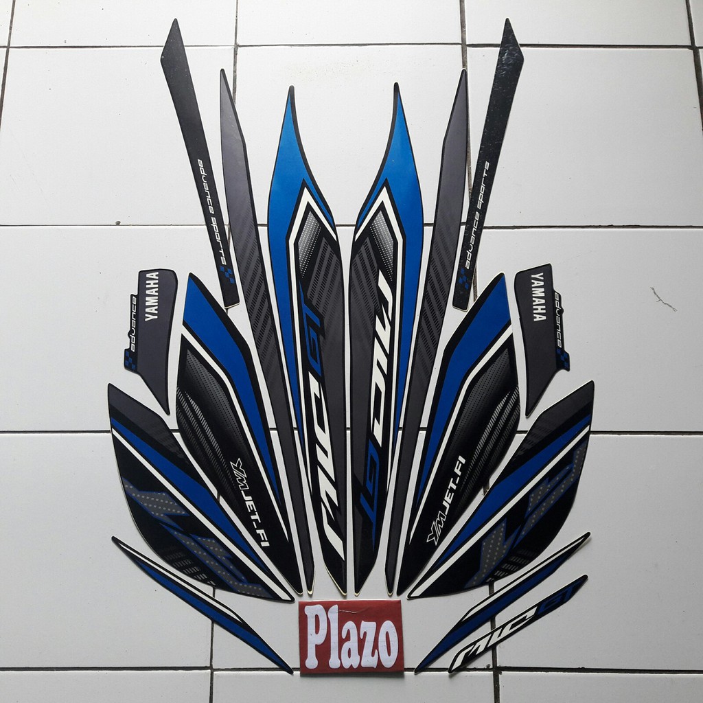 stiker yamaha mio gt 2013 hitam-biru