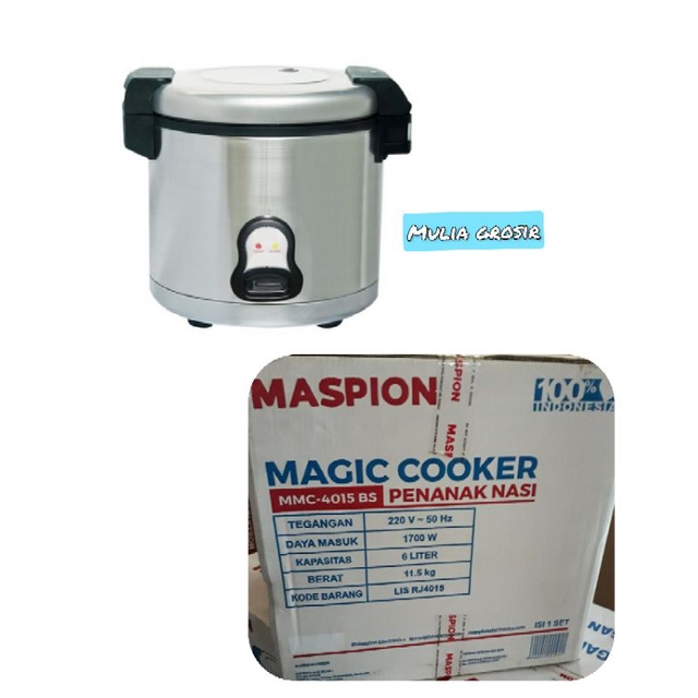 Magic Com Jumbo  Maspion 6Liter MMC 4015 BS Magic Cooker Maspion
