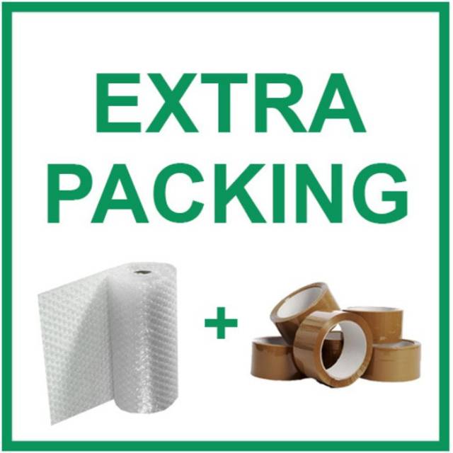 

EXTRA PACKING plastik bubble wrap lakban isolasi agar packet kiriman lebih aman & tidak mudah rusak
