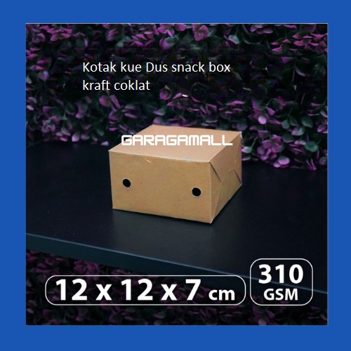 

Kotak kue dus snack kardus packing snack dus hampers snack box kotak kue box kue kraft laminasi 12x12x7 cm (isi 10 pcs)