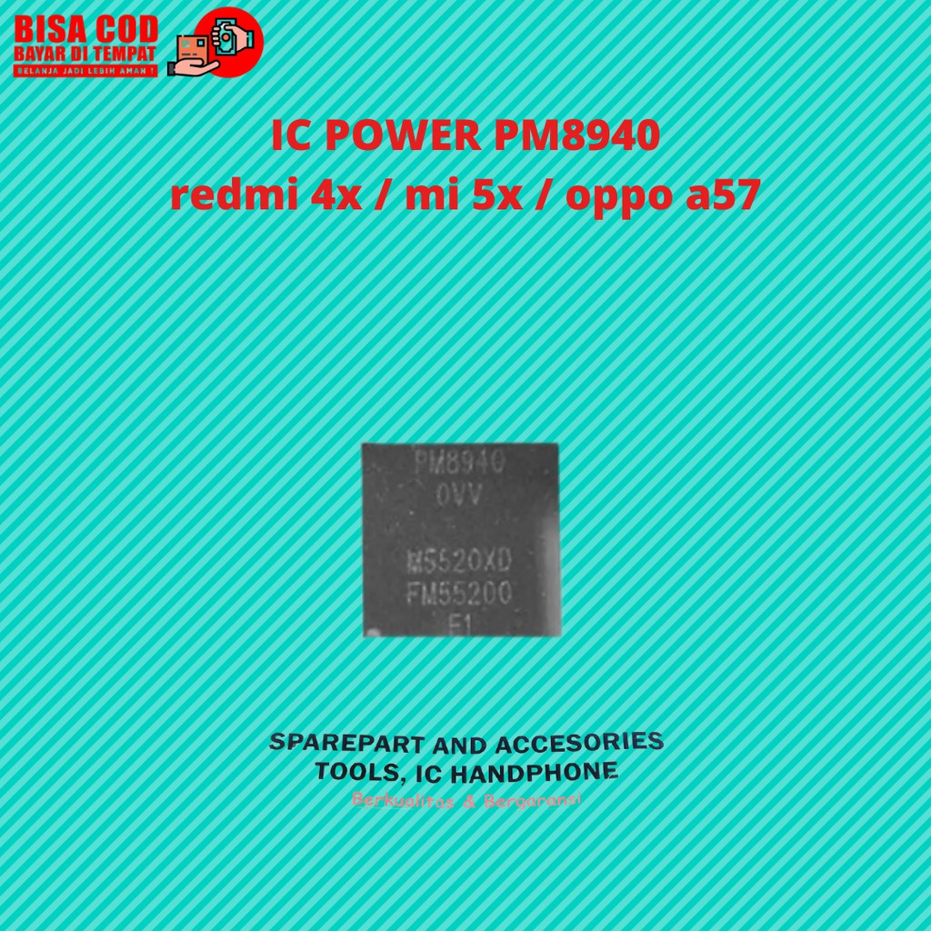 IC POWER PM8940 SUPORT XIAOMI REDMI 4X / MI A1 / OPPO A57
