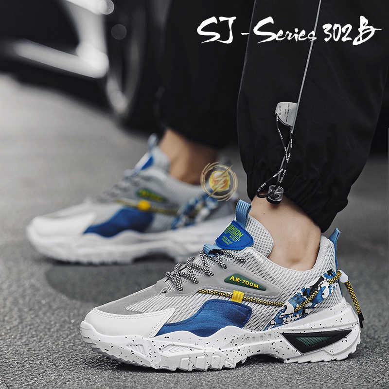 [OOS] Sepatu Sneakers Pria Keren dan Trendy Bua Nongkrong dan OOTD Kualitas Import Premium -302B