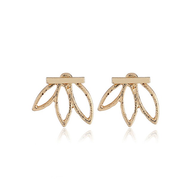 LRC Anting Tusuk Fashion Openwork Lotus Stud Earrings F5842X