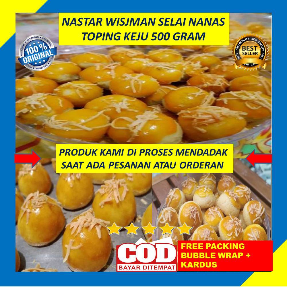 

Kue Kering Nastar350 Gram wisman Wisjman Rasa Toping Keju Spesial