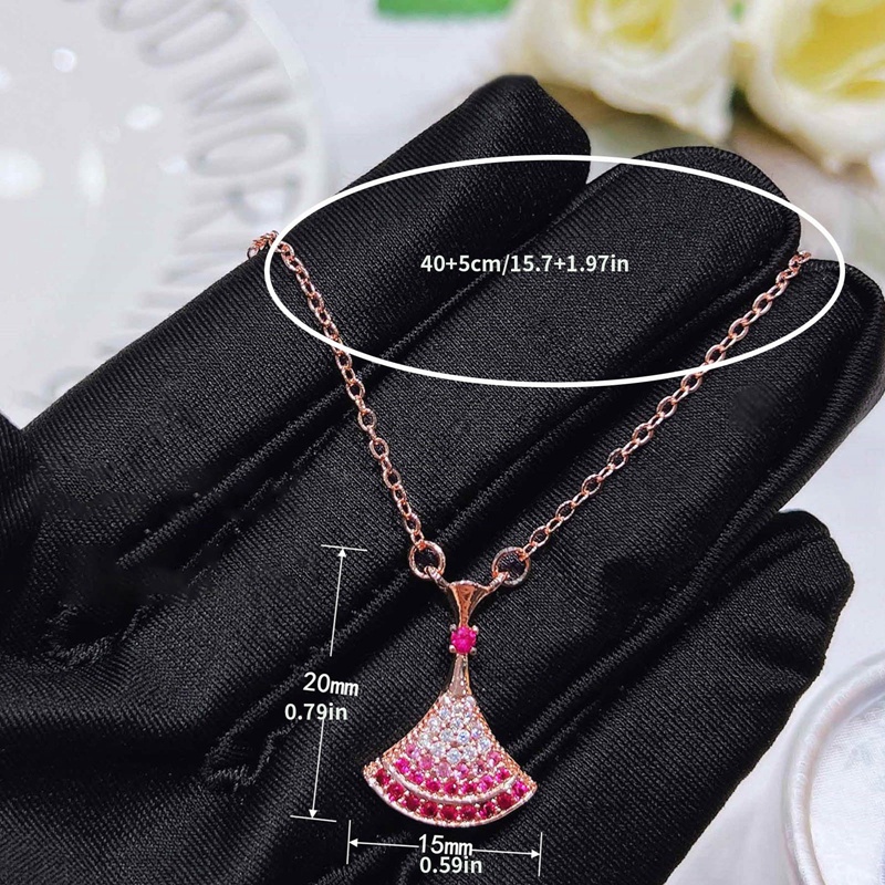 Fancyqube Fancycube Kalung Rantai Tembaga Dengan Liontin Kristal Zircon Mewah Untuk Wanita