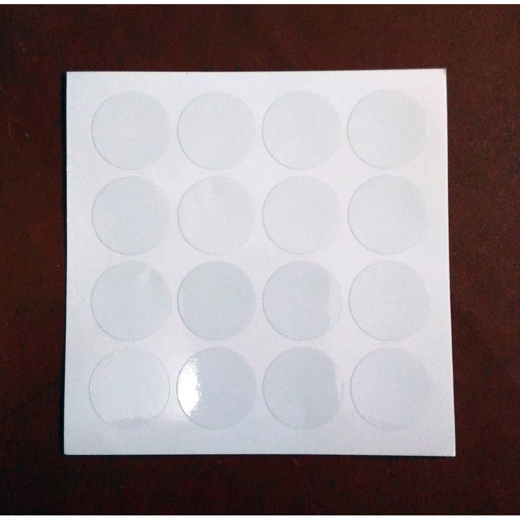 

bib Stiker Vinyl Bulat 3cm Transparant Polos 120 pcs Sticker Bundar diameter 3 cm. 1 Pak Isi 120