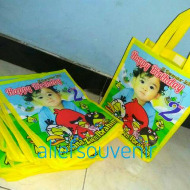 

Tas goodie bag ulang tahun anak/tas spunbound ulang tahun/tas ultah